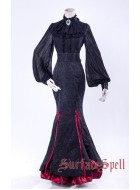 Surface Spell Gothic Lorelei Fish Tail Jacquard Long Skirt